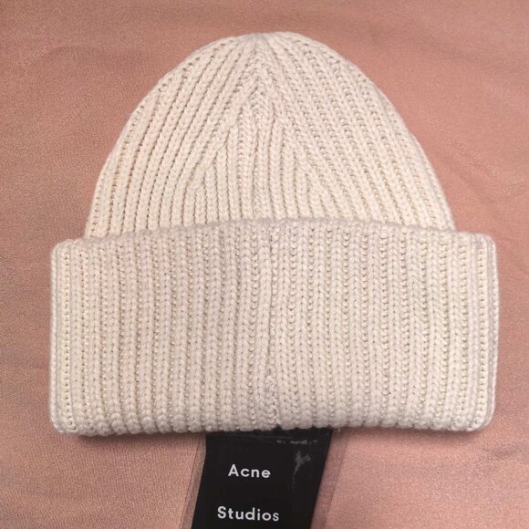 Acne Studios Women\'s Cream Beanie Hat